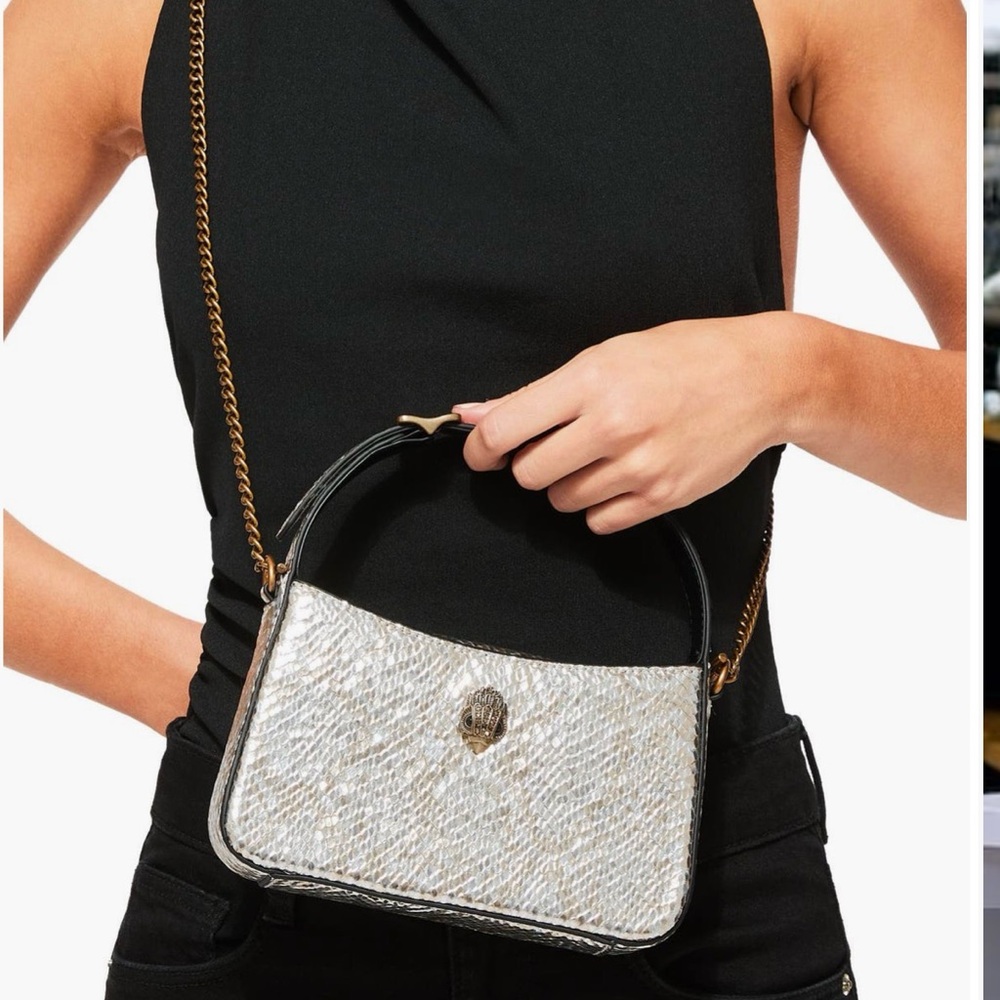 Kurt Geiger London Embossed Recycled Leather Top Handle Mini Bag